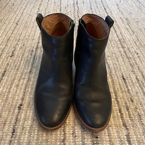 Madewell The Billie Boot in Black Leather
